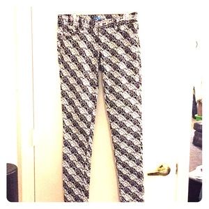 L’AMOUR Diamond print Denim legging